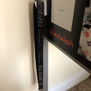 Off white lanyard black off-white keychain